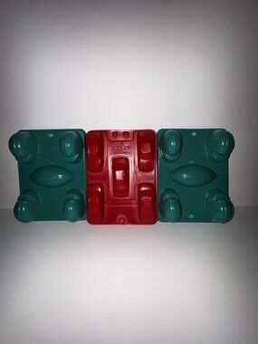 Vintage Jello Jiggler Molds Set Of 3 Footballs Helmets & Racecars